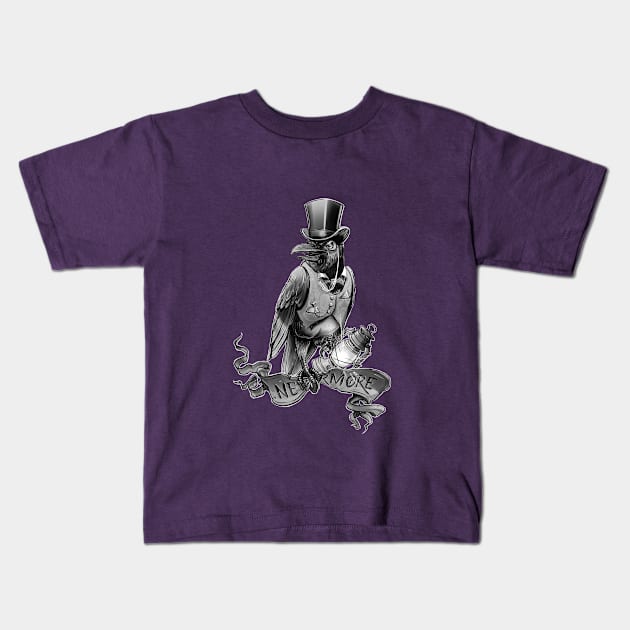 The Crow. Nevermore Kids T-Shirt by pakowacz